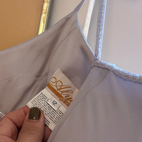 vintage y2k two piece purple beaded maxi prom dress lavender vintage formal - Picture 13 of 13